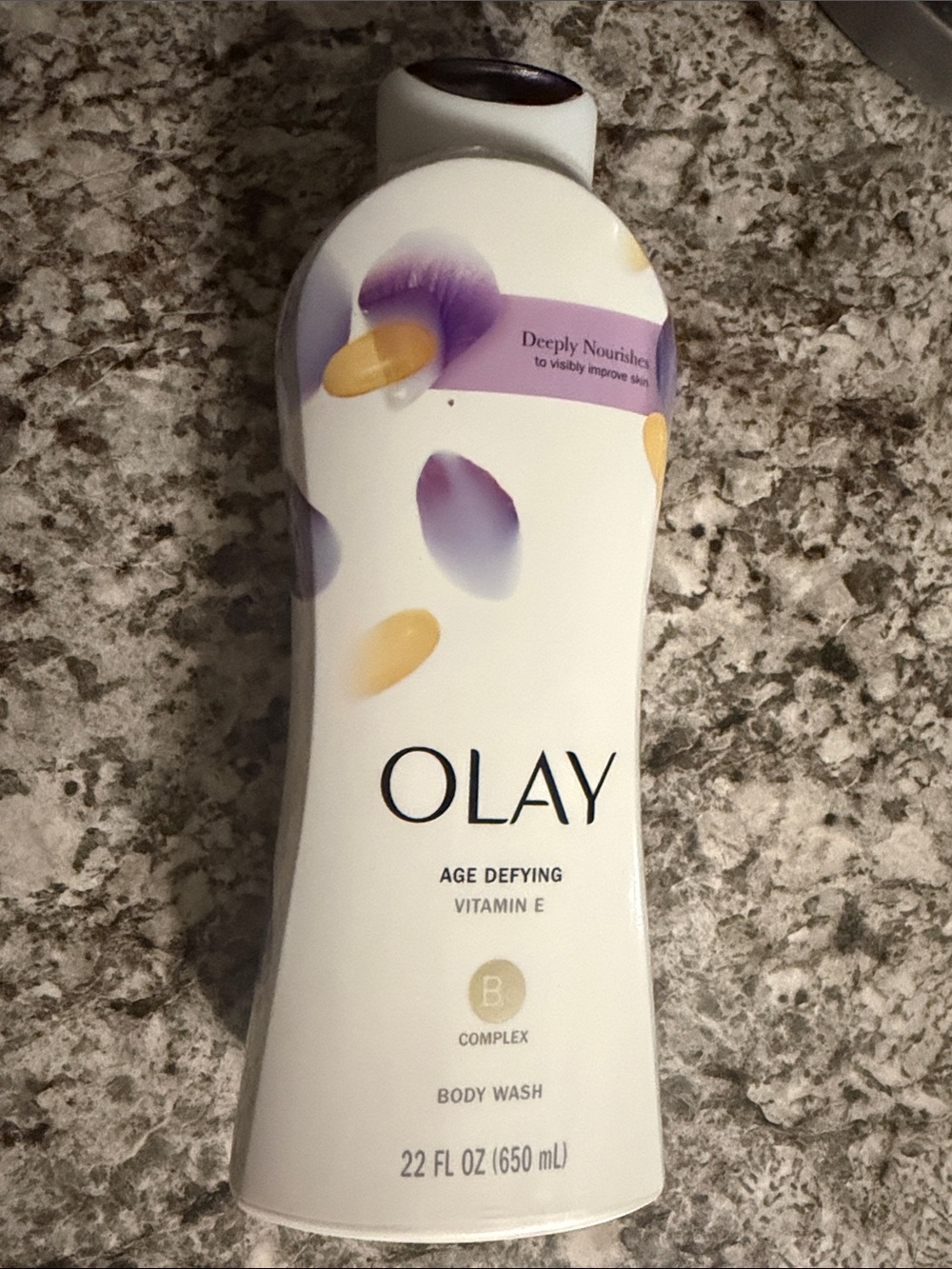 OLAY Age Defying Body Wash - White, Purple, Yellow